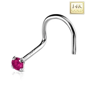 piercing-za-nos-iz-14-k-zlata-ukrivljen-okrogel-temno-roznat-cirkon