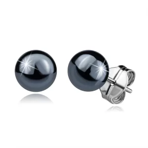 srebrni-uhani-925-temno-siv-hematit-kroglica-6-mm