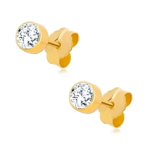 uhani-iz-14k-rumenega-zlata-okrogel-prozoren-cirkon-v-objemki-4-mm